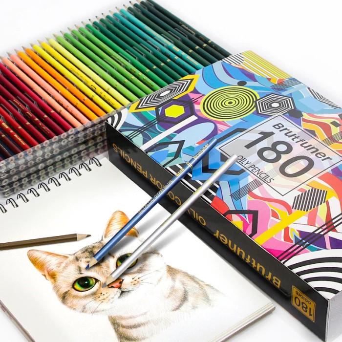 

Terlaris Pensil Warna Brutfuner Painting Oil Pencil Artist Color Pencil Set 180