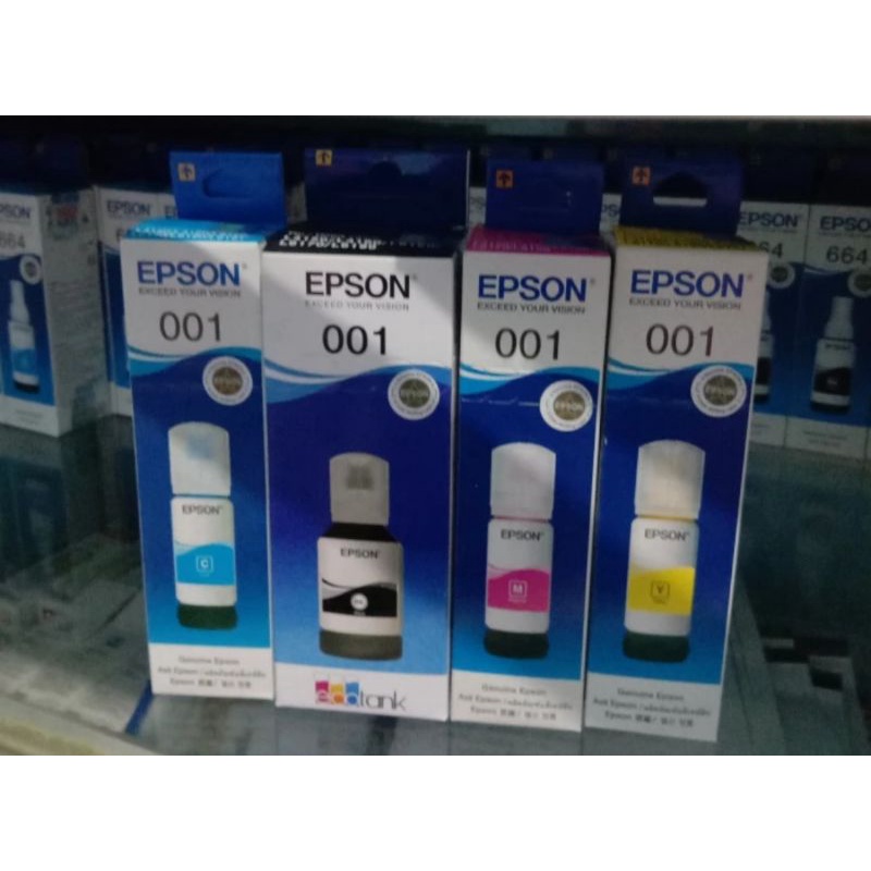 TINTA EPSON 001 ORIGINAL FOR PRINTER EPSON L4150/L4160/L6160/L6170/6190/6191