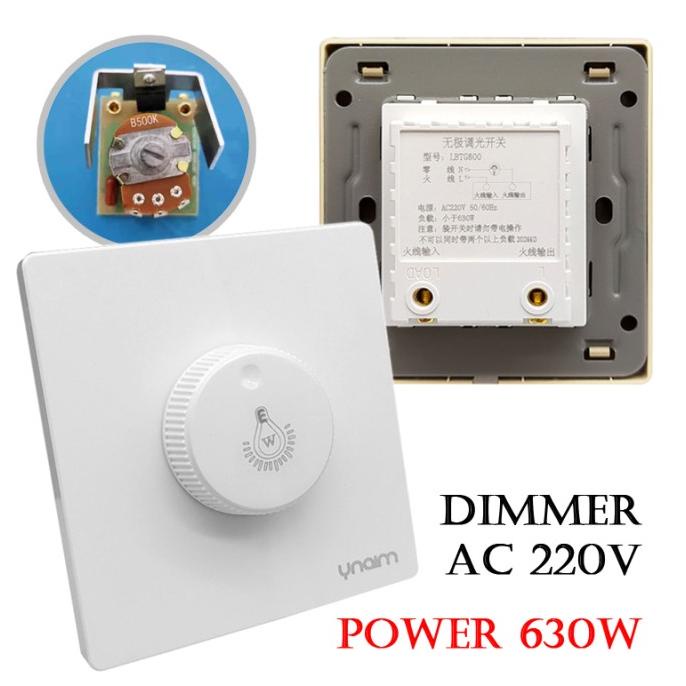 COD Saklar Dimmer Tembok Lampu AC 220V 200 Watt