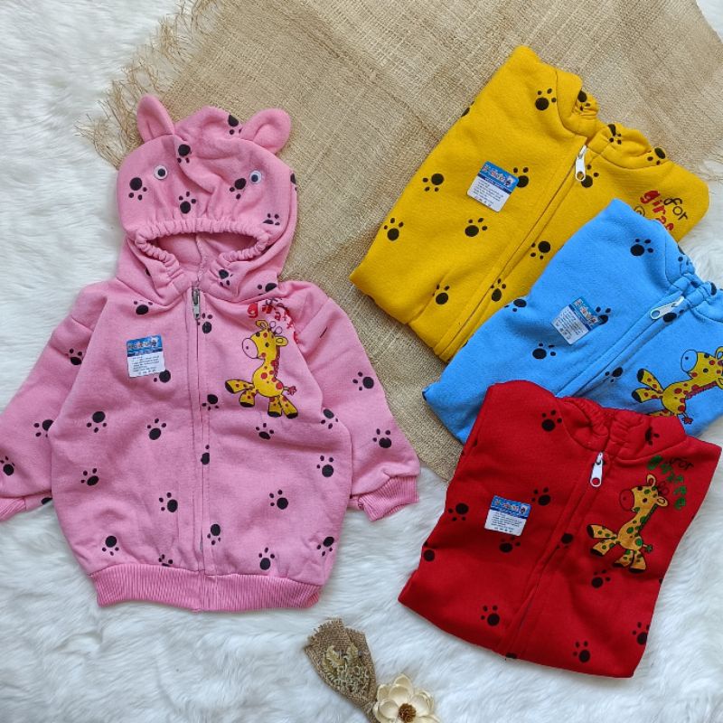 Jaket bayi motif girrafe 3-12 bulan