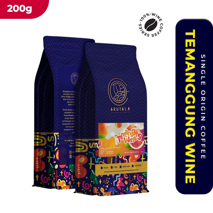 

TERBARU ARUTALA Kopi Robusta Temanggung Wine 200 gram /KOPI EUBE/KOPI KAPAL API/KOPIBUBUK/KOPI