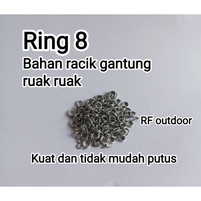 Ring 8 bahan racik gantung ruak ruak double ulir bird trap isi 100 pcs