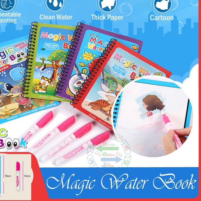 

Sale | HJ6 | SOUVENIR BUKU MAGIC water BOOK / DOODLE BOOK / MAGIC buku menggambar / MAINAN ANAK REUSABLE BOOK