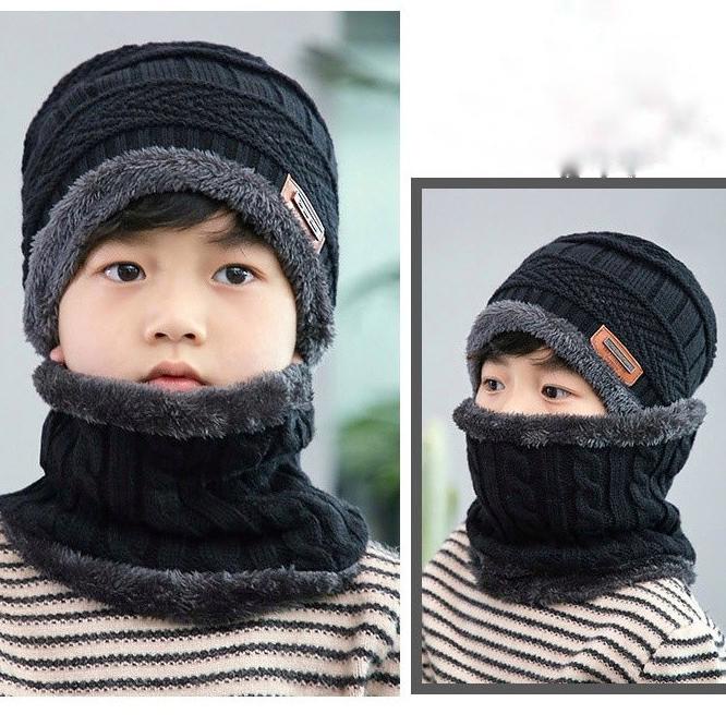 Kupluk Topi Syal Anak Cewek dan Cowok Musim Dingin Winter