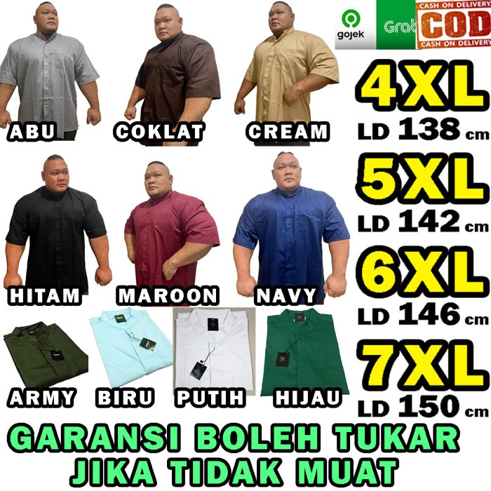 kemeja pria kemeja sanghai shanghai koko jumbo big size pria 3xl 4xl 5xl 6xl ventt - navy, 4XL(K8C1)