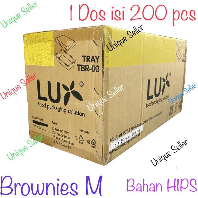 [1 Dos] Mika Brownies M LUX Sedang Medium isi 200 pcs/Tray Brownies M ---READY---