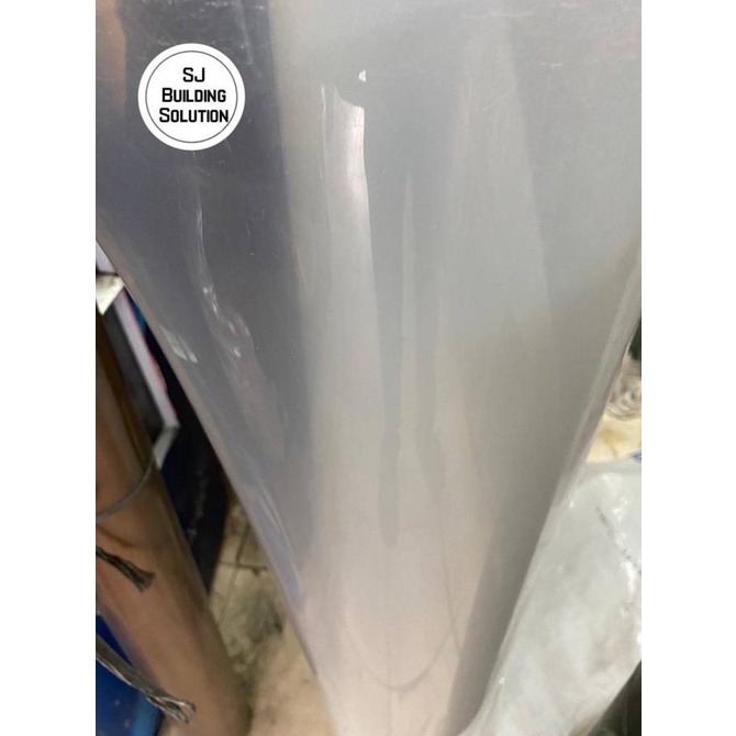 <<<<<] Fiber Tutup Pagar PUTIH POLOS PUTIH SUSU PALING TEBAL 1mm Plastik Flat