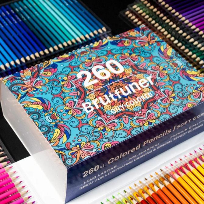 

260 Professional Oil Color Pencil Wood Colored Watercolor Pencils Draw