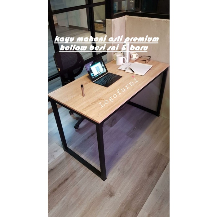 Kayu Mahoni Asli/Meja Makan/Meja Kantor/Meja Kerja/Meja Murah