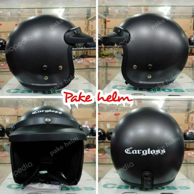 HELM CARGLOSS CF RETRO GUN METAL DOFF CARGLOS HALF FACE