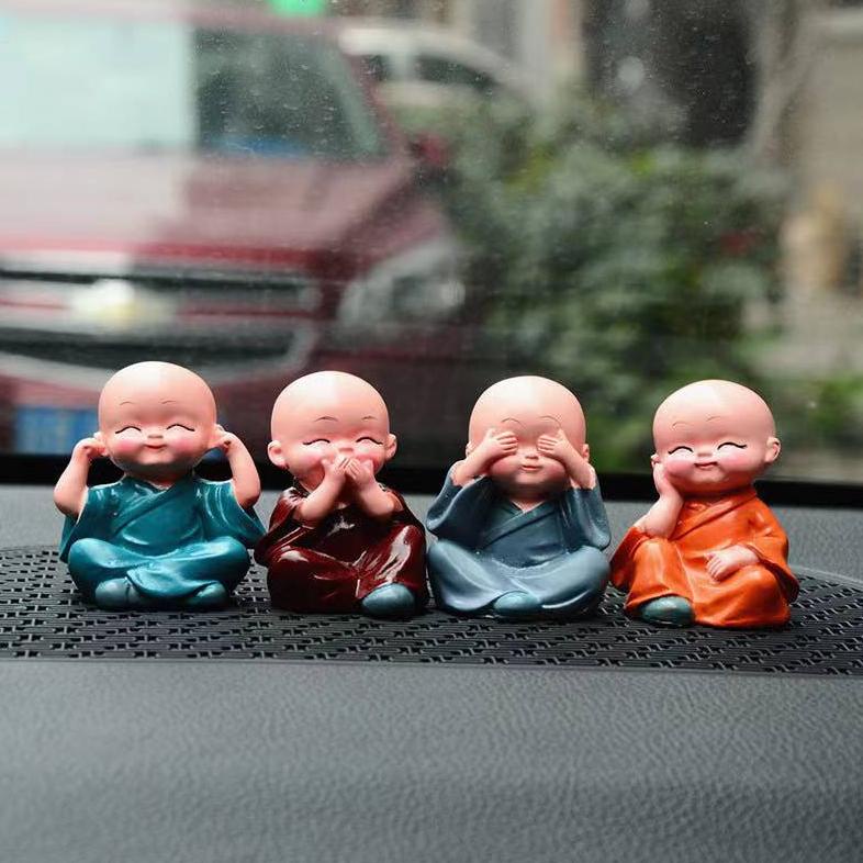 DEKORASI MOBIL 4 BIKSU LUCU UNIK MINI