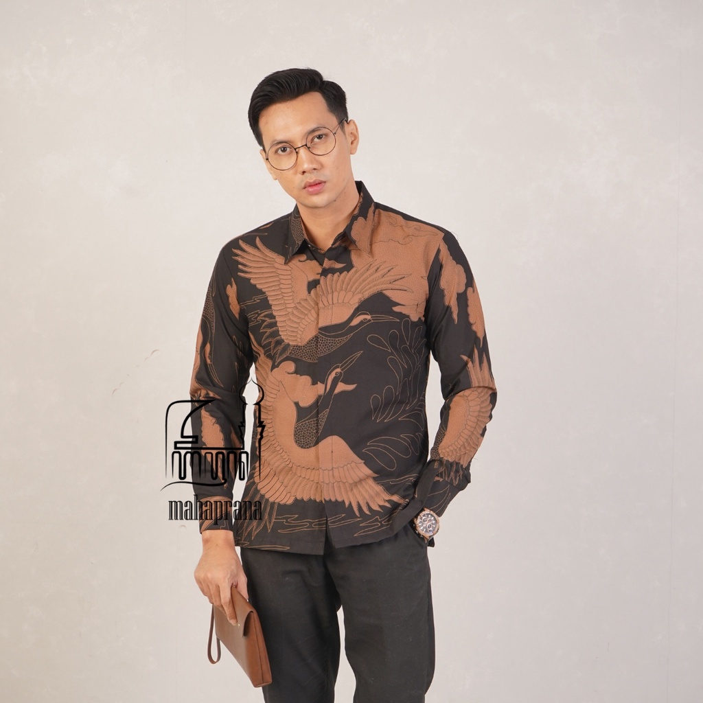 BATIK MAHAPRANA Motif DEWANDARU Atasan Kemeja Batik Pria Lengan Panjang Full Furing MHP-201