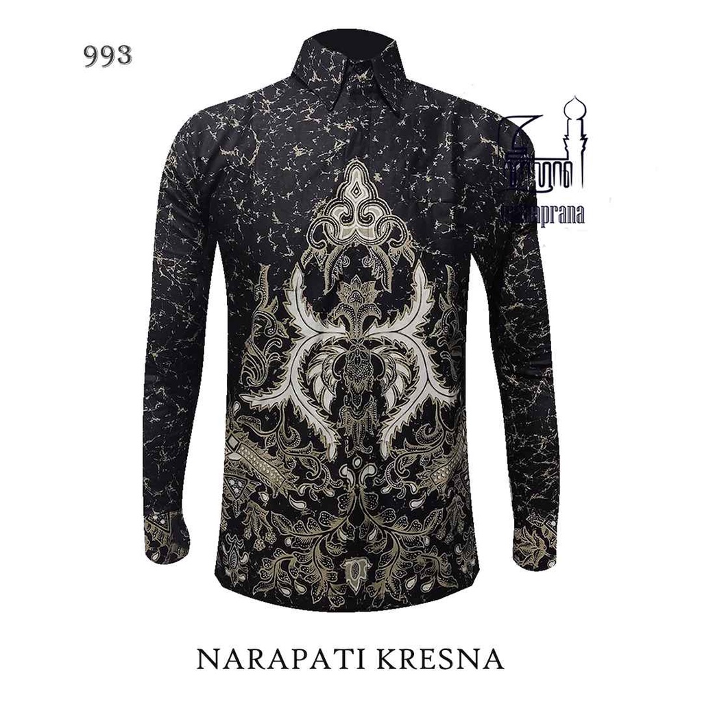 BATIK MAHAPRANA Motif NARAPATI KRESNA Atasan Kemeja Batik Pria Lengan Panjang Full Furing MHP-993