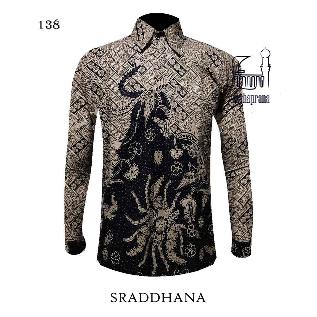 BATIK MAHAPRANA Motif SRADDHANA Atasan Kemeja Batik Pria Lengan Panjang Full Furing MHP-138