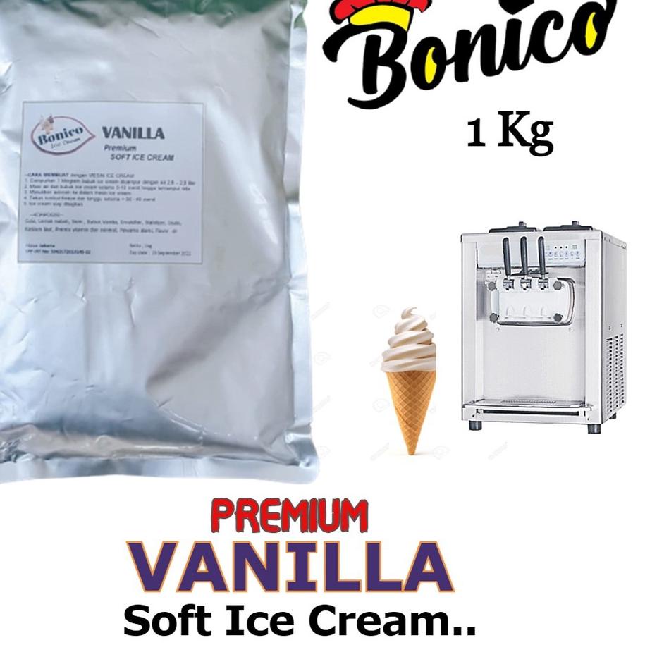 

Sale✅⭐BONICO VANILLA SOFT ICE CREAM POWDER 1kg PREMIUM RESTO premix bubuk es krim mesin lembut VANILA ice crea maker softmix