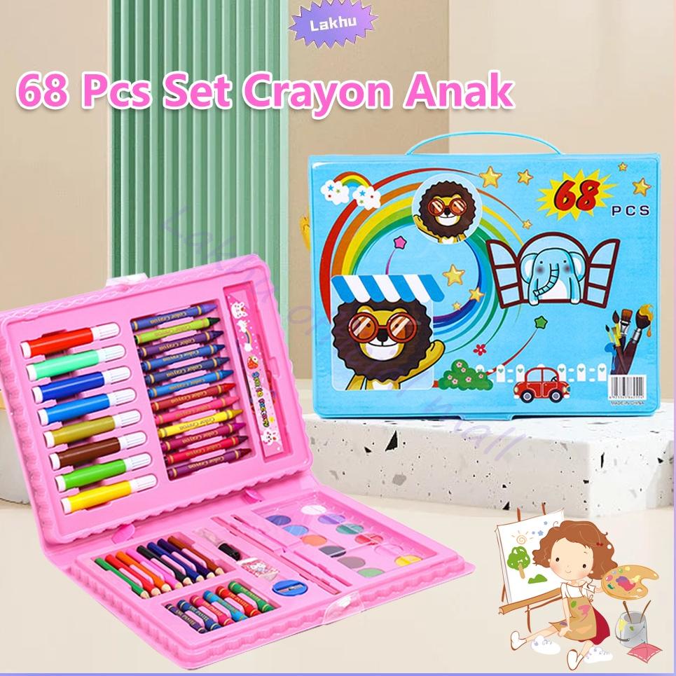 

DISCOUNT !!! Lakhu 68pcs Crayon set Anak pensil warna set/Pensil Krayon Warna Alat Menggambar Mewarnai [KODE 722]