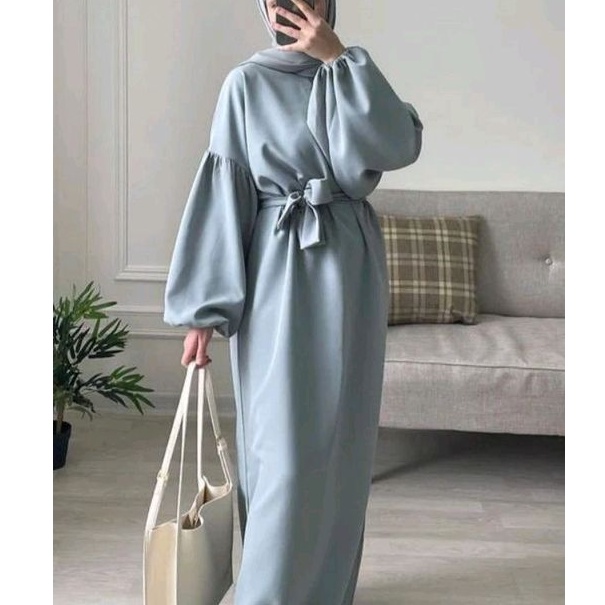 GAMIS SATIN ROBERTO CAVALLI LENGAN BALON KARET