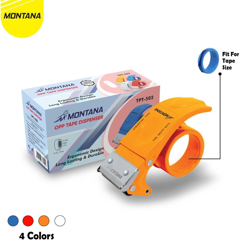 

NEW !!! MONTANA Tape Cutter Tape Dispenser Pemotong Pita Perekat MONTANA TPT 502 [KODE 49]