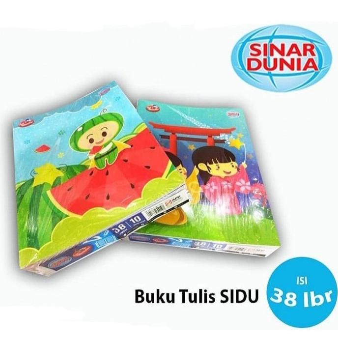 

Berkualitas! Buku Tulis Sidu Sinar Dunia 38 lembar 1 pack Sidu Original isi 10 buku !