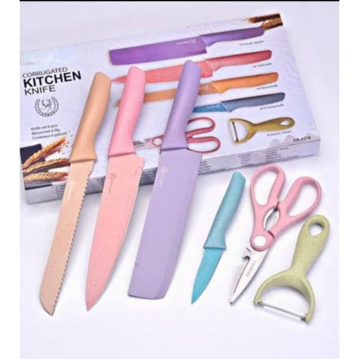 Pisau Set Corrugated Kitchen Knife