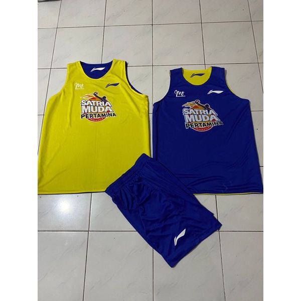 Jersey Basket Satria Muda Pertamina Bolak Balik Reversible