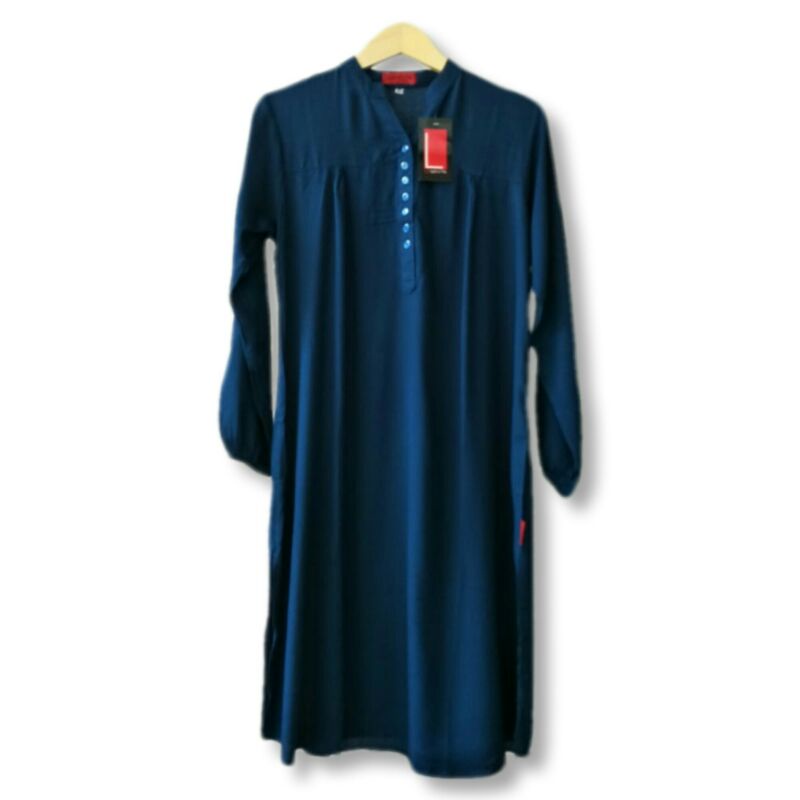 TUNIK KATUN RAYON JUMBO BIRU TOSCA