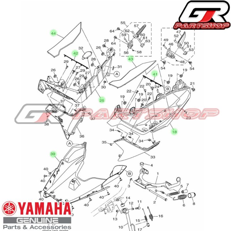 body kasar full set 19 bagian nmax old ori ygp original yamaha body kasar fullset