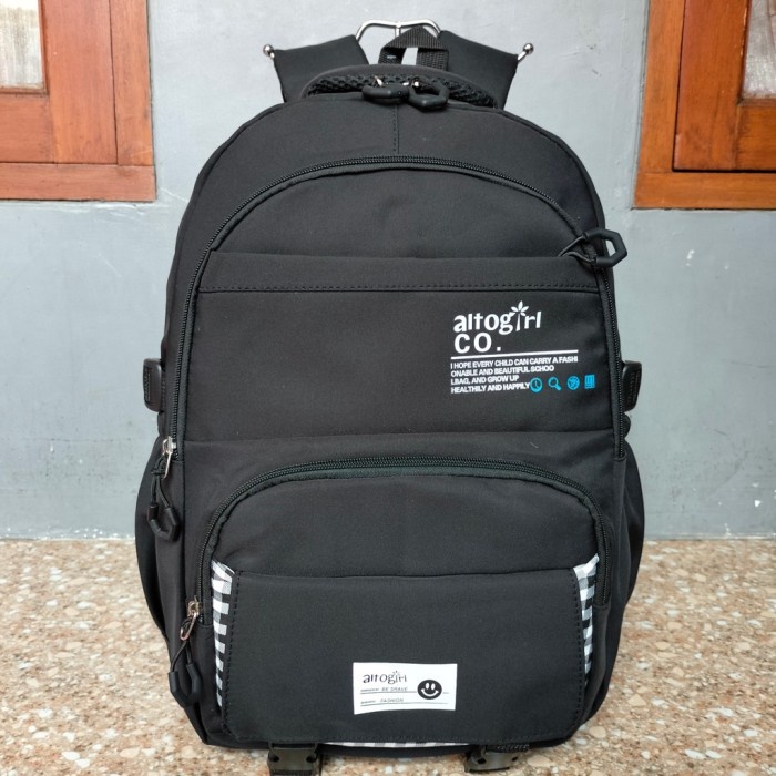 tas ransel anak Tas ransel alto girl sekolah anak perempuan/tas ransel import - Hitam(Z6L7) tas rans