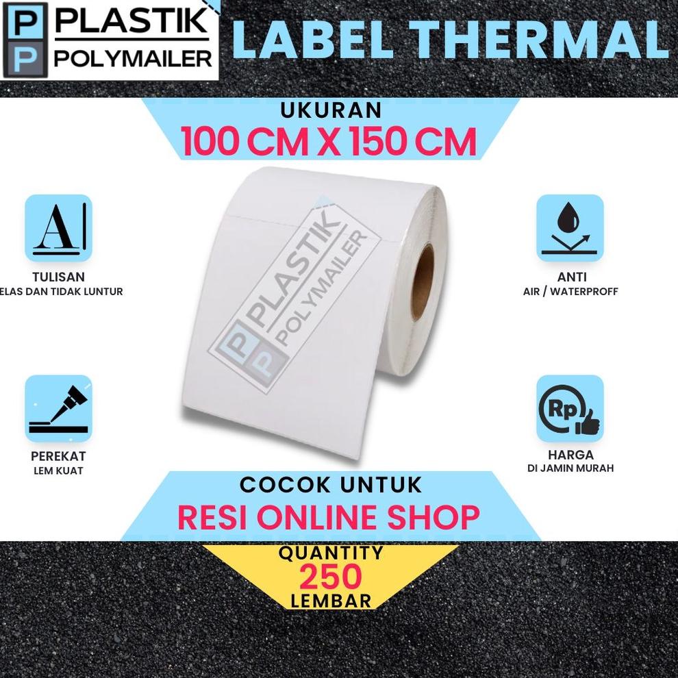 

[F0Y] Label Thermal Label Pengiriman Stiker Barcode 100x150 isi 250 lembar Printer Label Sticker Kertas Thermal Resi →Ready Stock