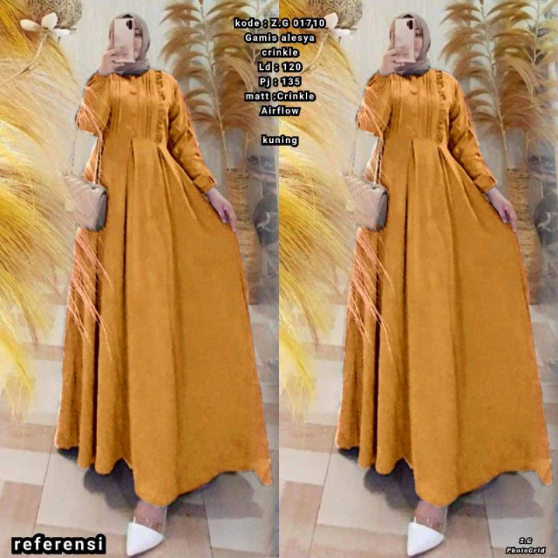 GAMIS ALESYA GAMIS ALESYANA TERBARU ORI//GAMIS ALESYA CRINKLE//GAMIS ALESYANA TERBARU