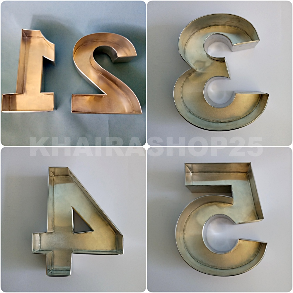 Loyang kue angka Cetakan tumpeng angka Loyang cake angka