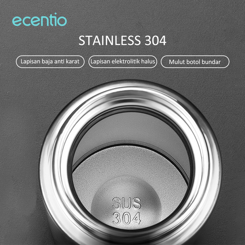 ecentio termos air panas mini 500ml stainless 304 LED tampilan suhu/botol minum termos portable vacuum flask