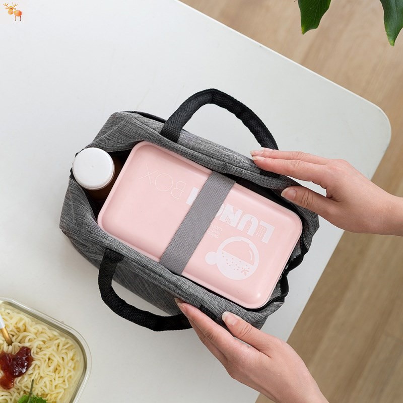 ecentio Tas Bekal Kotak Makan Oxford cloth Lunch Bag tas makanan tas kecil tas karakter