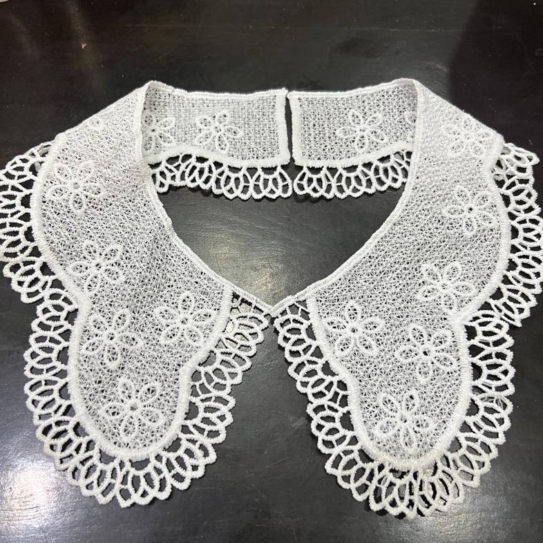 ♠  aplikasi renda,renda kerah, bordir kerah,kerah baju