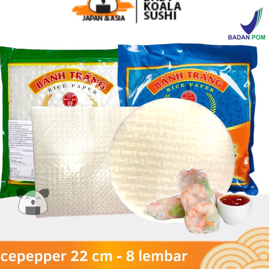 

[KODE 77] BANH TRANG Vietnam Rice Paper 22 cm 8 s │ Kulit Lumpia Springroll Import