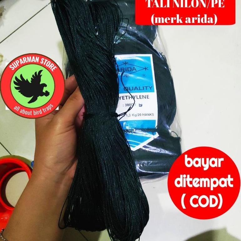 HOT TALI SENAR PE MERK ARIDA TALI NILON BENANG TALI JARING BURUNG NILON TALI BURUNG TALI BENANG SUPE