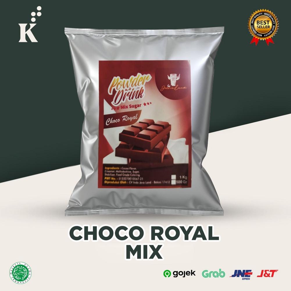 

>V44859) Bubuk Minuman Bubble Drink Powder Rasa Choco Royal Mix Sugar 1 KG