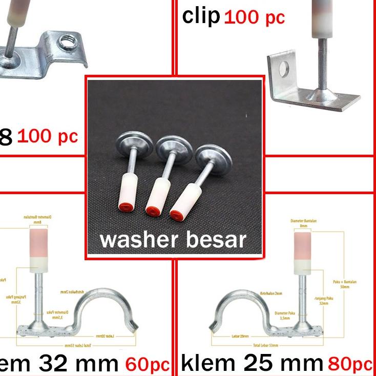 Merakyat Isi paku Ramset plafond Stampset Ramset mesiu Paku beton per box Paket Terkini
