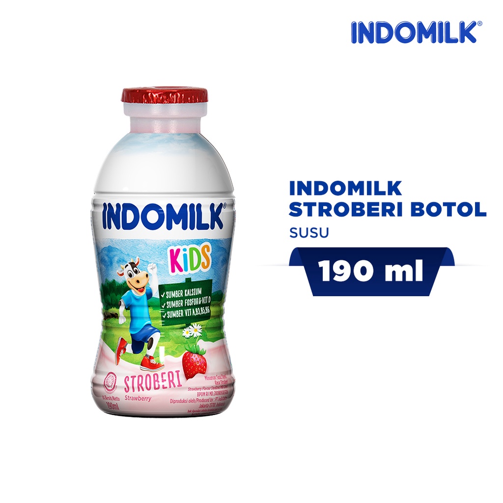 

Indomilk Stroberi Botol 190mL