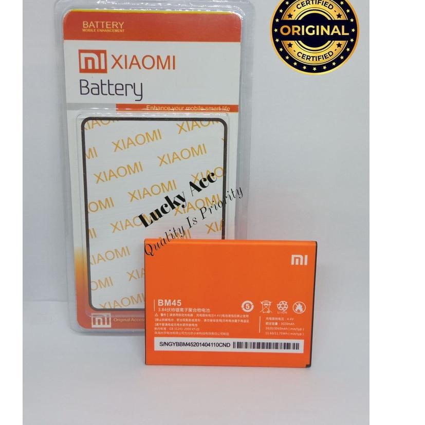 Menarik Baterai Batre Hp Xiaomi Redmi Note 2 Prime Kode Model BM45 BM 45 Batrei Batrai Xiaomi Redmi 