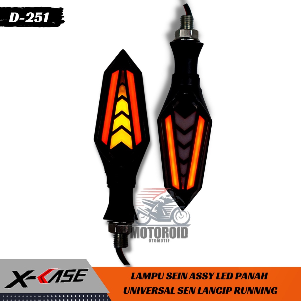 Sen Universal Cbr 150 Motor Led Running Depan Belakang 2 Sisi Vixion Megapro MXKING R15 R25 Ninja