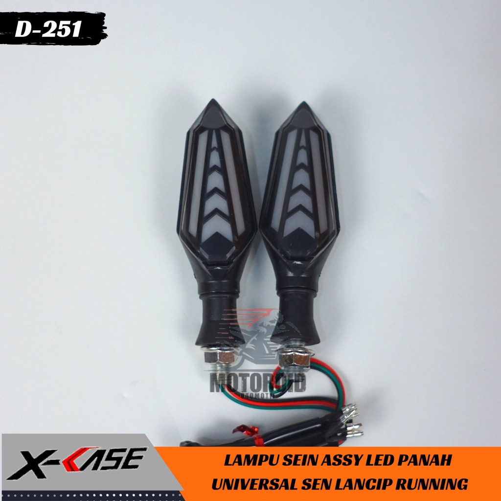 Sen Universal Cbr 150 Motor Led Running Depan Belakang 2 Sisi Vixion Megapro MXKING R15 R25 Ninja