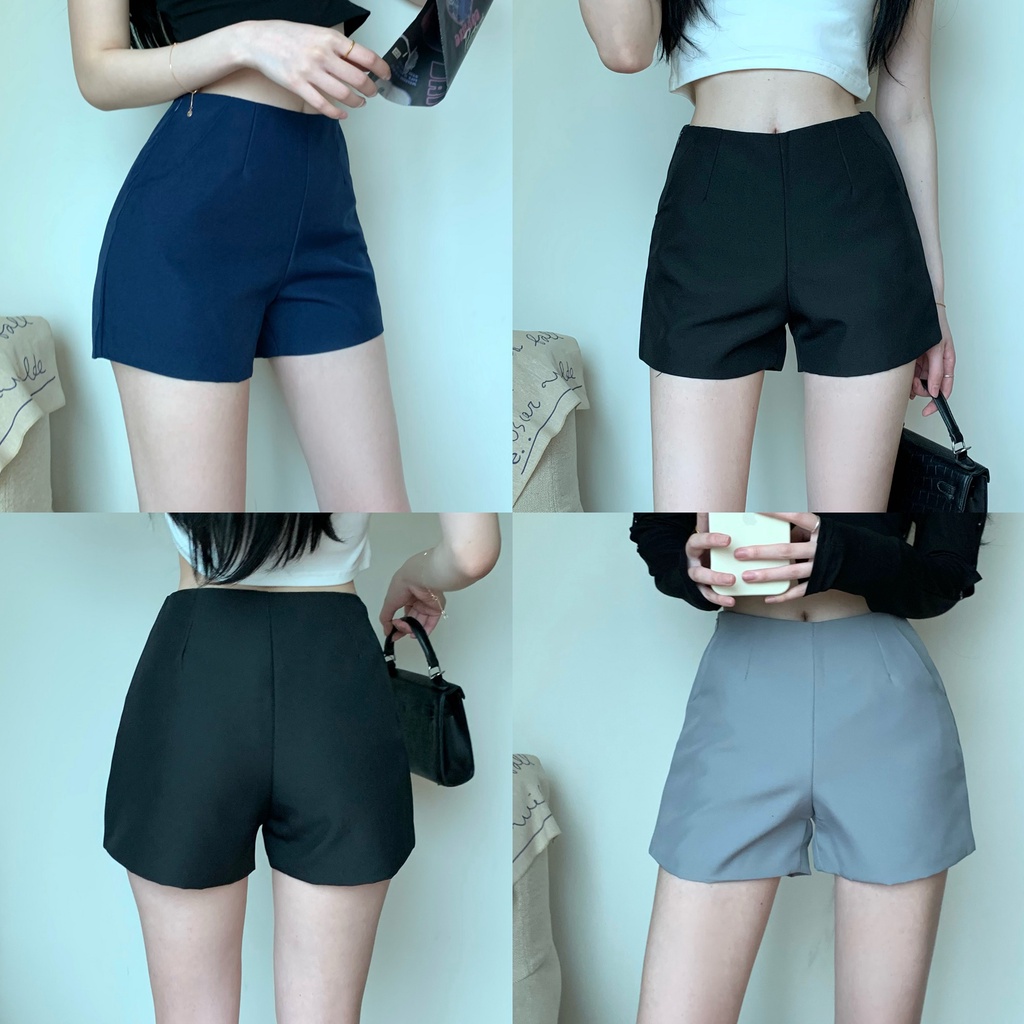 ▣celana wanita import black high waist casual shorts women s summer 2023 new hot girl hot pants serbaguna kecil lurus lebar kaki celana celana wanita celana highwaist