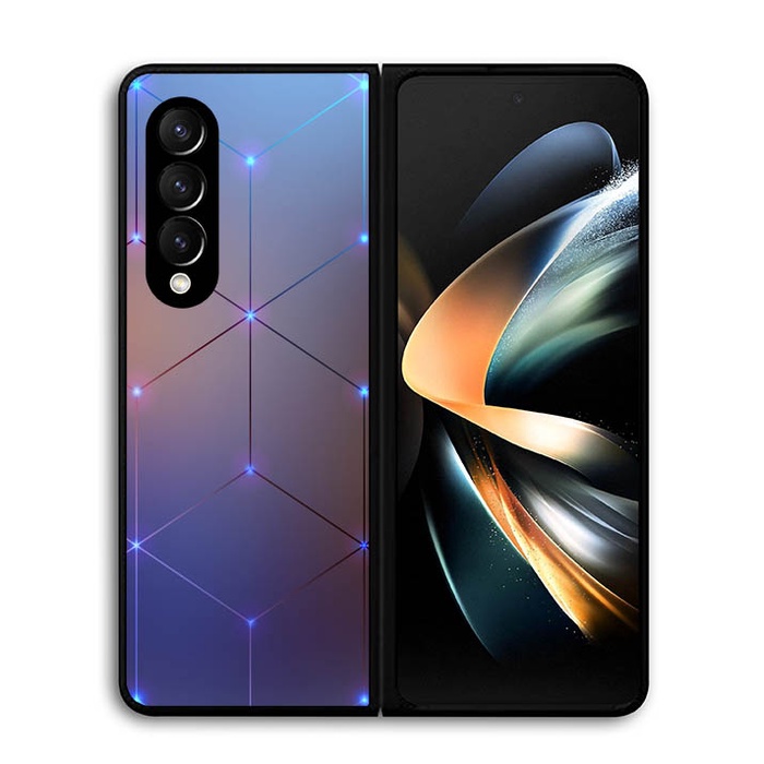 Casing Case Samsung Galaxy Z Fold 3 Z Fold 4 led lines DF337