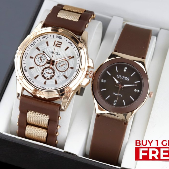 jam tangan jam tangan wanita Murah GUESS Tali rubber Putih Date aktif Buy 1 Get 1 - Brown White, 3.5cm(O2M0) jam tangan cewek terbaru jam tangan wanita digital viral jam tangan wanita jam tangan cewek kekinian jam tangan cewek O3J4 jam tangan wanita anti