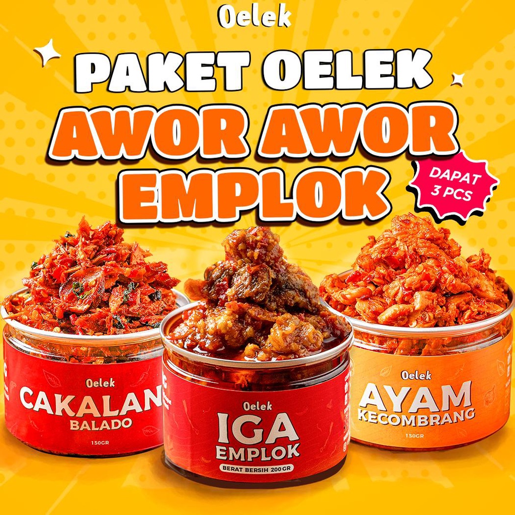 

ORIGINAL% Paket Awor-Awor Emplok / Iga Mercon / Iga Sambal / Oseng Iga / Cakalang Balado / Ayam Kecombrang