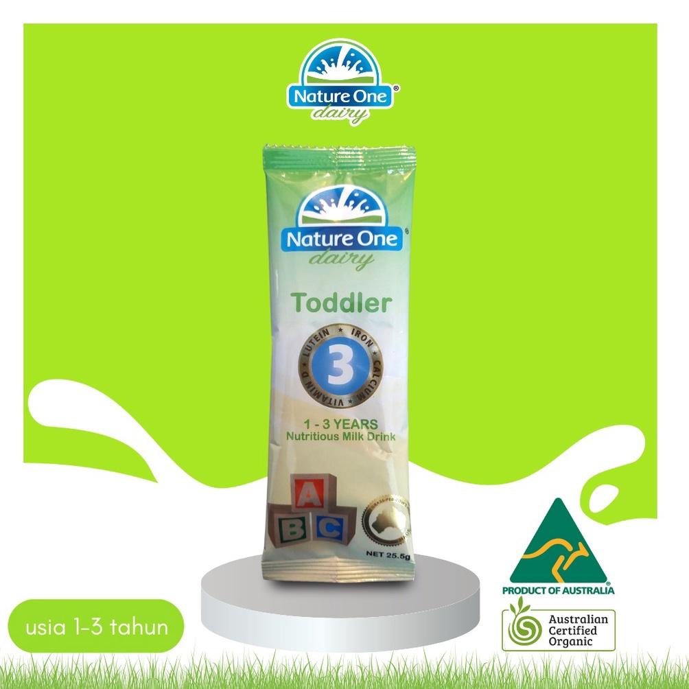 

Stok terbaru Nature One Dairy Step 3 Sachet 25.5gram Non Organic