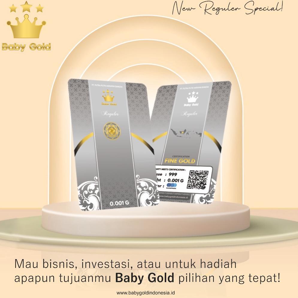 COD Baby Gold Emas Mini 0,001 gram Logam Mulia 0.001 Gram 40