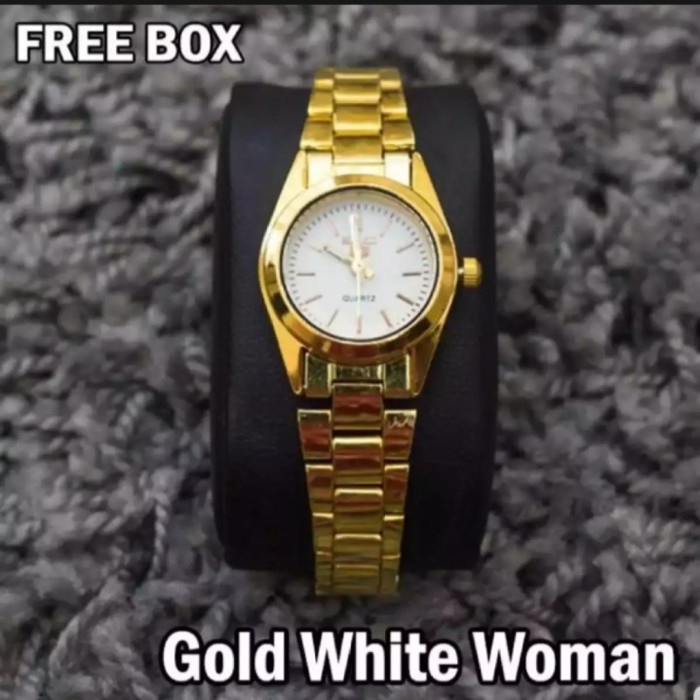 Jam Tangan Cewek SEIKO RANTAI GOLD ANALOG Jm Tangan Wanita Fashion Casual Berkualitas Terbaik PROMO 