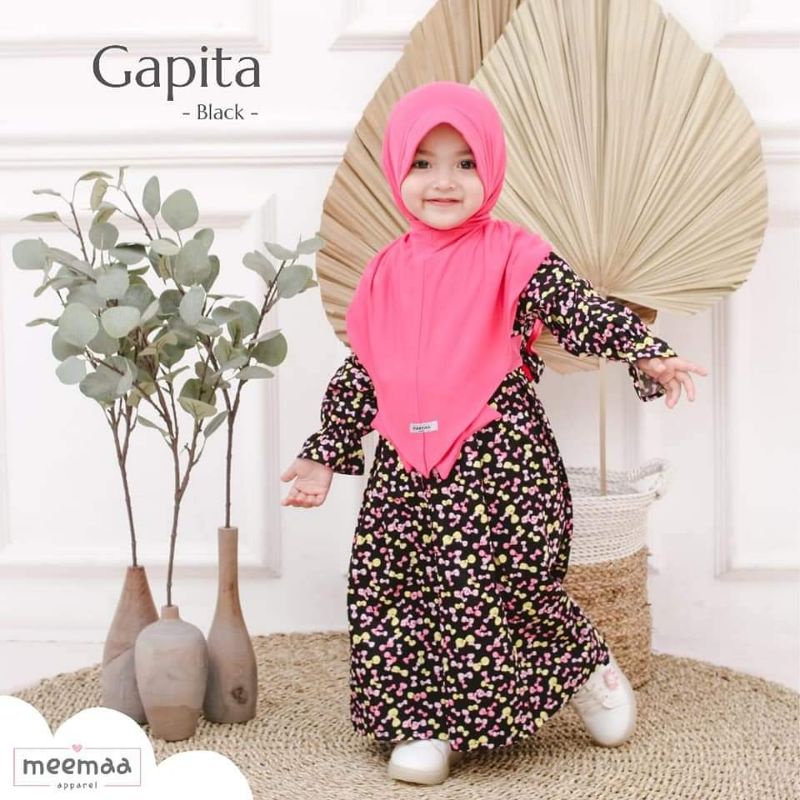 Gamis Baby 0bulan - 4 Tahun gamis anak perempuan baju muslim baby baju muslim katun Gapita